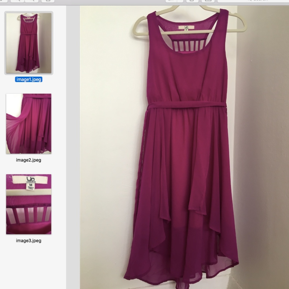 ModCloth 'Ya' High-Low Raspberry Dress SZ M